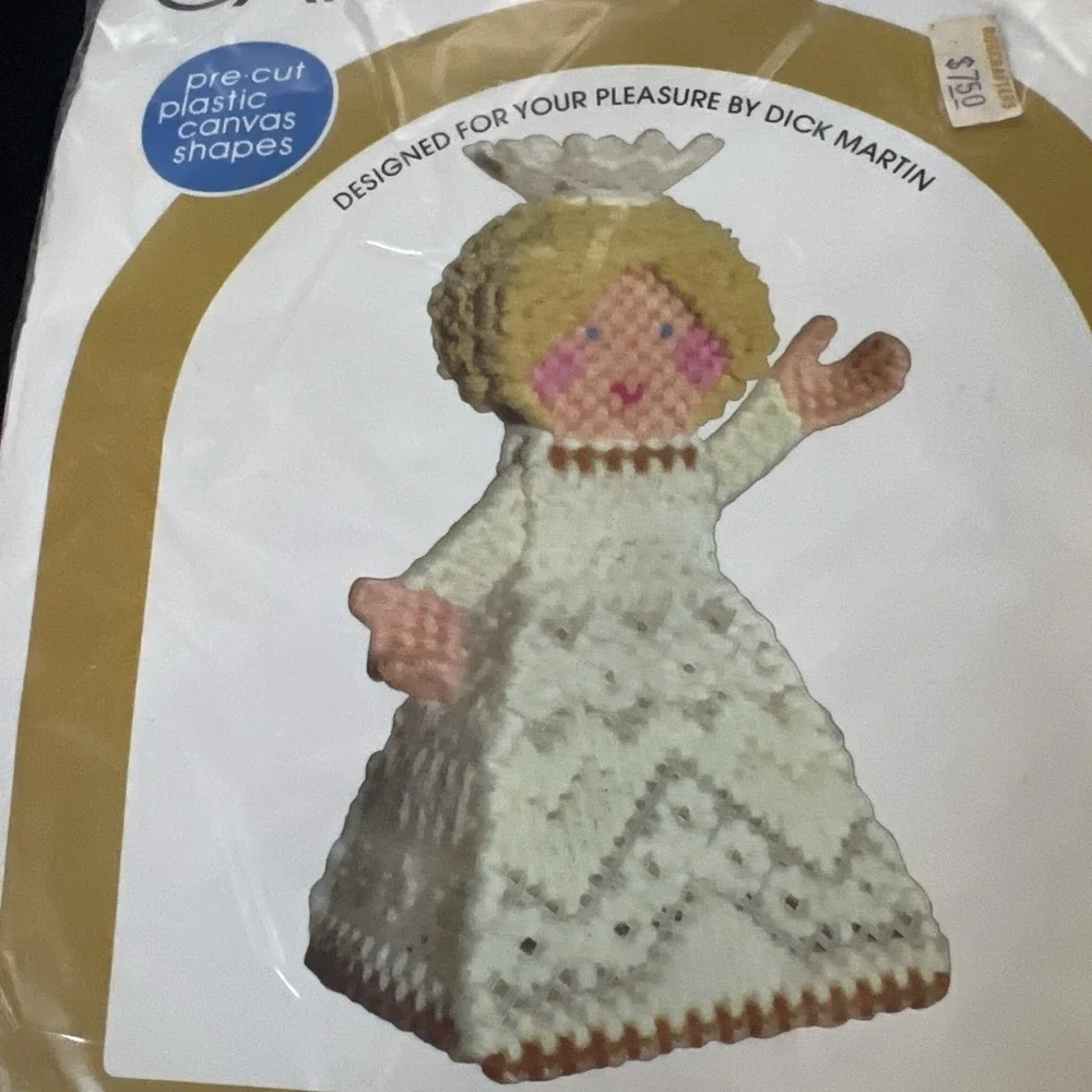 1980 Vintage‎ Leisure Arts Canvas Capers Princess Dick Martin Plastic Yarn Kit